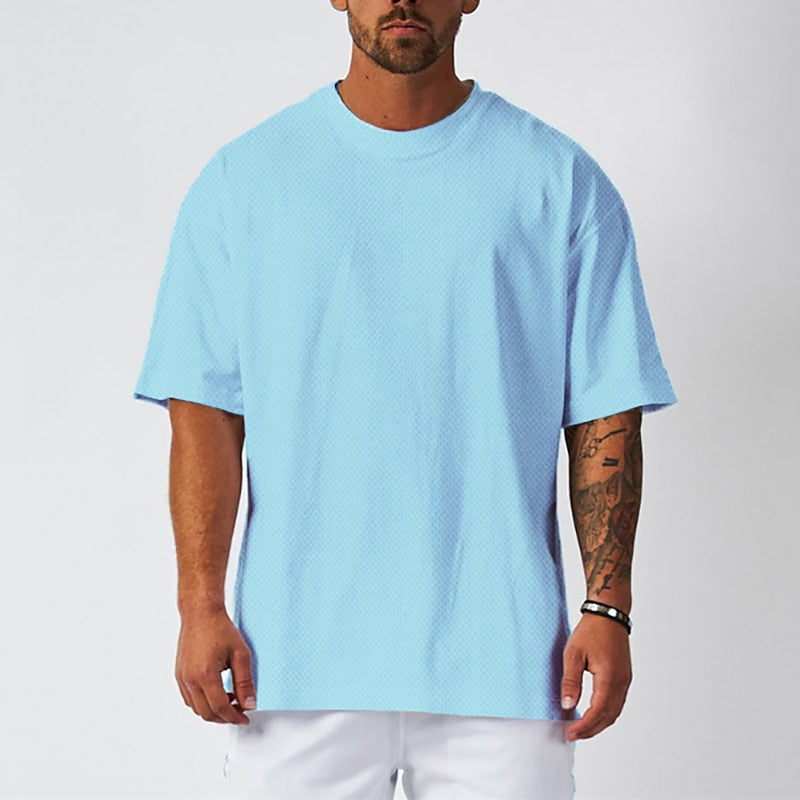 Solid Color Hip Hop Style Gym Tee